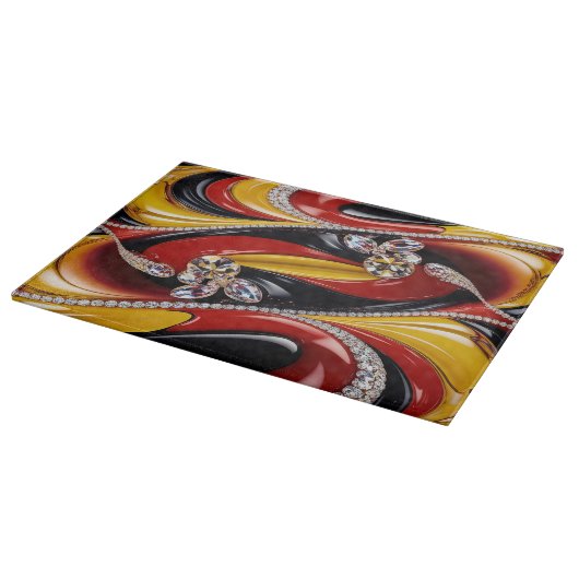 Planche À Découper Plateau de coupe avec Design de couleurs belges (Coin)