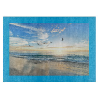Planche À Découper Plateau de coupe de verre Seascape