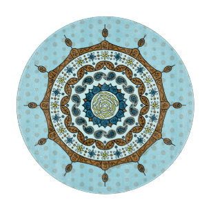 Planche À Découper Plateau de coupe en cuivre Imaginaire Mehndi