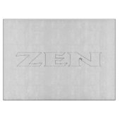 Planche À Découper Plateau de coupe en verre à ligne blanche zen (Devant)