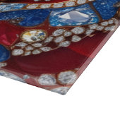 Planche À Découper Plateau de coupe en verre aux couleurs colombienne (Coin)