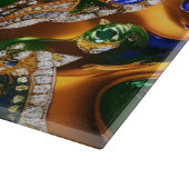 Planche À Découper Plateau de coupe en verre avec couleurs brésilienn (Coin)