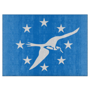 Planche À Découper Plateau de coupe en verre avec Drapeau de Corpus C