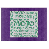 Planche À Découper Plateau de coupe en verre blanc pourpre mojo (Devant)