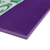 Planche À Découper Plateau de coupe en verre blanc pourpre mojo (Coin)