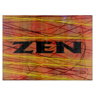 Planche À Découper Plateau de coupe en verre de fil noir Zen