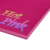 Planche À Découper Plateau de coupe en verre fuchsia rose chaud (Coin)