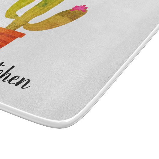 Planche À Découper Plateau de coupe en verre personnalisé avec plante (Coin)