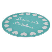 Planche À Découper Plateau de coupe en verre personnalisé | Coeur tur (Coin)