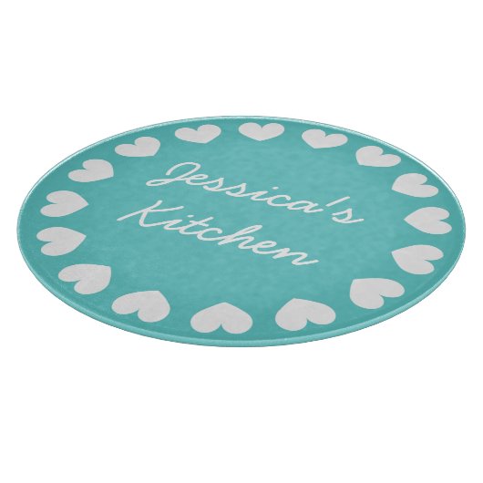 Planche À Découper Plateau de coupe en verre personnalisé | Coeur tur (Coin)