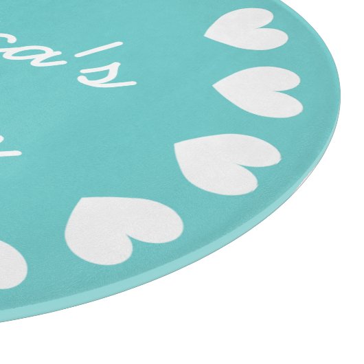 Planche À Découper Plateau de coupe en verre personnalisé | Coeur tur (Coin)