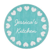 Planche À Découper Plateau de coupe en verre personnalisé | Coeur tur (Devant)