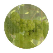 Planche À Découper Plateau de coupe en verre rond, vigne verte (Devant)