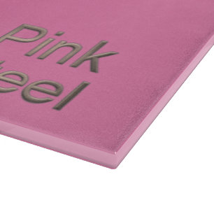Planche À Découper Plateau de coupe en verre rose
