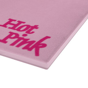 Planche À Découper Plateau de coupe en verre rose chaud