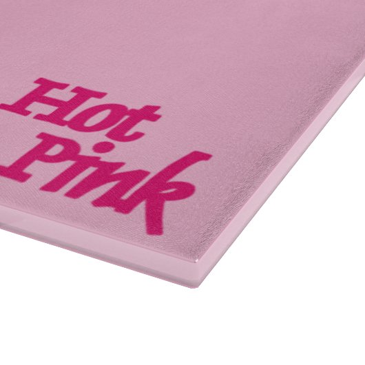 Planche À Découper Plateau de coupe en verre rose chaud (Coin)