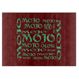 Planche À Découper Plateau de coupe en verre rouge Mojo