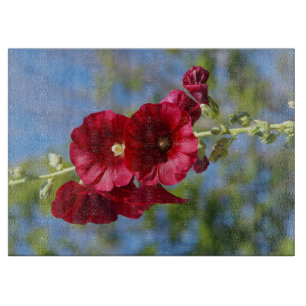 Planche À Découper Plateau de coupe Hollyhocks