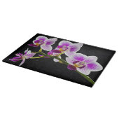 Planche À Découper Plateau de découpe d'orchidées blanches et violett (Coin)