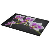 Planche À Découper Plateau de découpe d'orchidées blanches et violett (Coin)