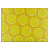 Planche À Découper Plateau en verre citron en tranches d'agrumes (Devant)
