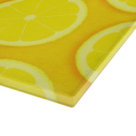 Planche À Découper Plateau en verre citron en tranches d'agrumes (Coin)