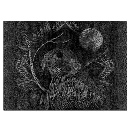 Planche À Découper Pleine lune de faucon (Devant)