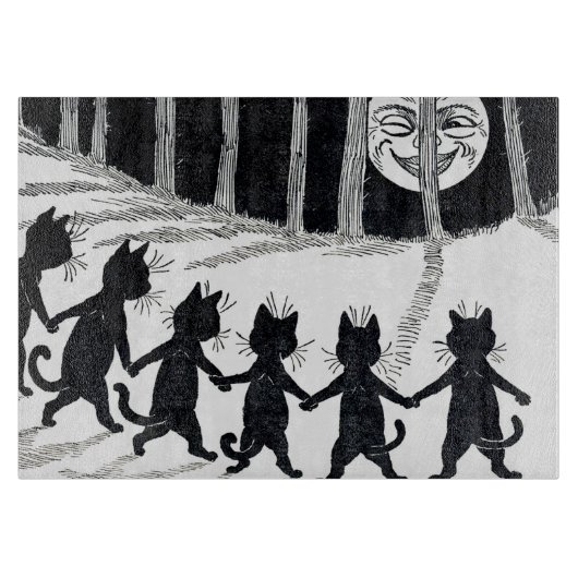 Planche À Découper Pleine lune et chats, Louis Wain (Devant)