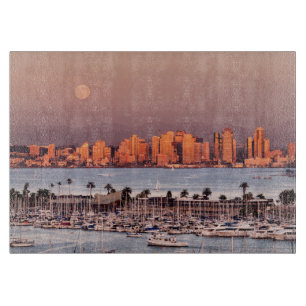 Planche À Découper Pleine lune sur San Diego