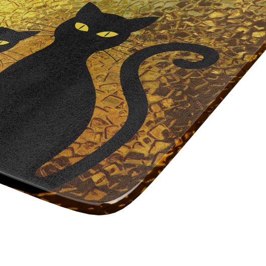 Planche À Découper Plots réflectorisés modernes de texture en verre (Coin)