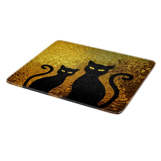 Planche À Découper Plots réflectorisés modernes de texture en verre (Coin)