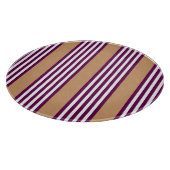 Planche À Découper Plum et blanc cinq bandes motif avec bronzage (Coin)