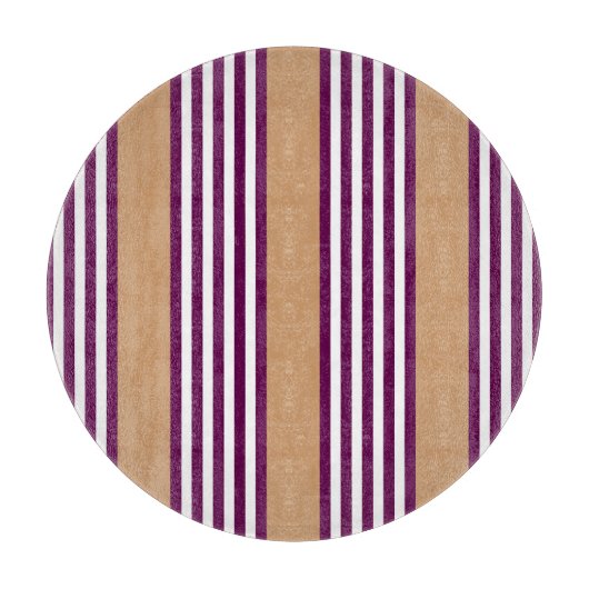 Planche À Découper Plum et blanc cinq bandes motif avec bronzage (Devant)