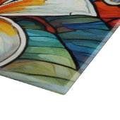 Planche À Découper Plumeria d'art en verre (Coin)