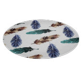 Planche À Découper Plumes colorées Texture tribale (Coin)