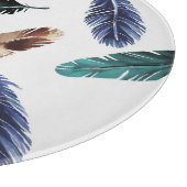 Planche À Découper Plumes colorées Texture tribale (Coin)