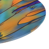 Planche À Découper Plumes en verre tendu AI Art Abstrait (Coin)