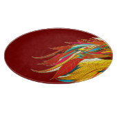 Planche À Découper Plumes Exotiques Rouges (Coin)