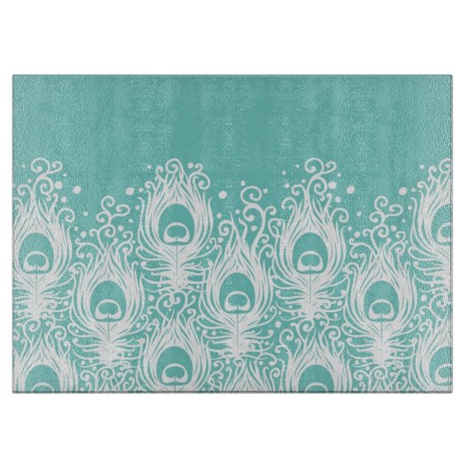 Planche À Découper Plumes molles de paon (Devant)