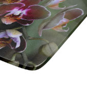 Planche À Découper Plusieurs branches de fleurs pourpres d'orchidées (Coin)