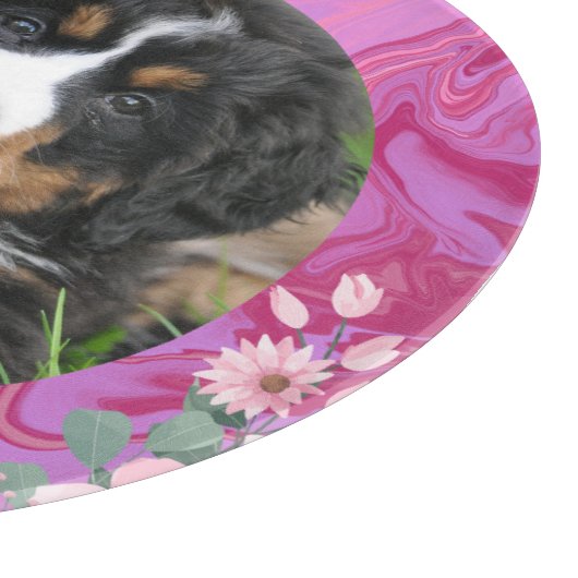 Planche À Découper Plutôt En Rose Cute Chiot Moderne Planche (Coin)