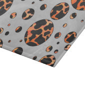 Planche À Découper Poche noire et orange Polka Imprimer (Coin)