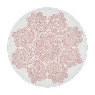 Planche À Découper Pocher Doily Glass Commission de coupe