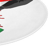 Planche À Découper Poing de résistance palestinienne sur le symbole d (Coin)
