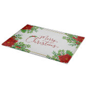 Planche À Découper Poinsettias de Noël (Coin)