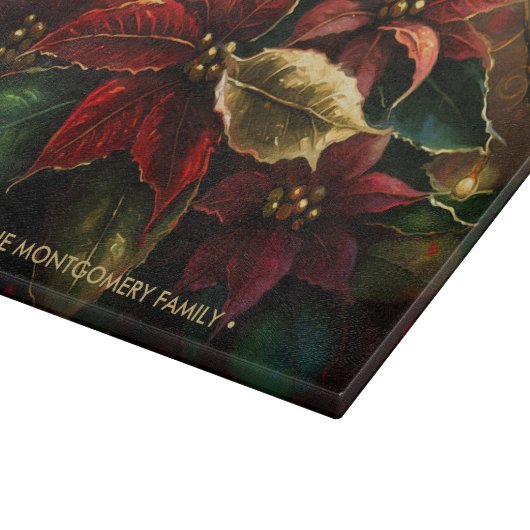 Planche À Découper Poinsettias Noël (Coin)