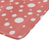 Planche À Découper Point Polka de corail (Coin)