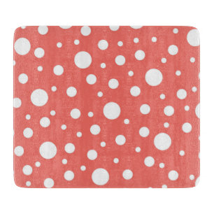 Planche À Découper Point Polka de corail