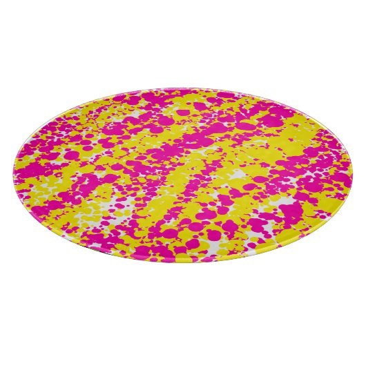 Planche À Découper Pointe rose et jaune (Coin)