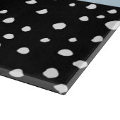 Planche À Découper Points dalmatiens, Spots, Noir et Blanc, Votre nom (Coin)